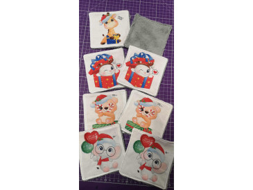 Lingettes Noel grise