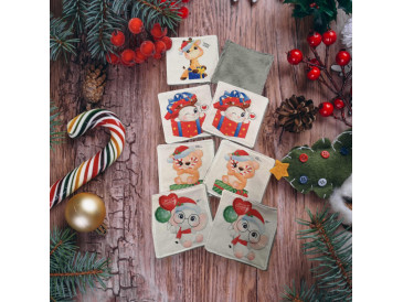 Lingettes Noel grise