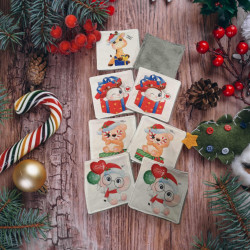 Lingettes Noel grise